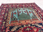 Belgian Prayer Mat 4.5x3.2 ft - Handwoven Wool Rug, Islamic Prayer Carpet, Small Area Rug for Home Decor, Wall Hanging Rug, Home Decor