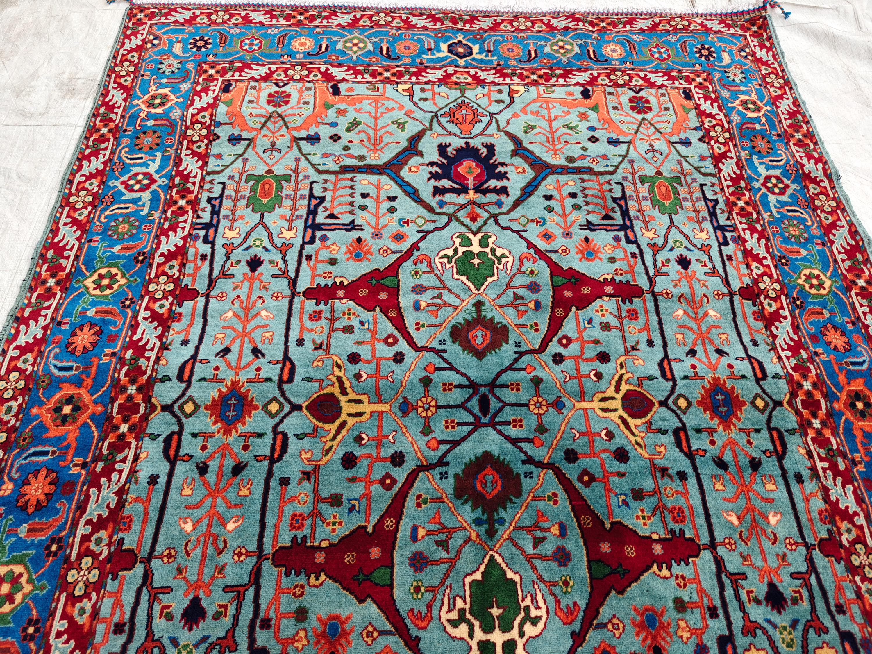 Authentic Beljik Chobi Rug 7x4.4 ft - Handwoven Afghan Wool Carpet, Traditional Oriental Area Rug, Unique Home Decor, Living Room Rug