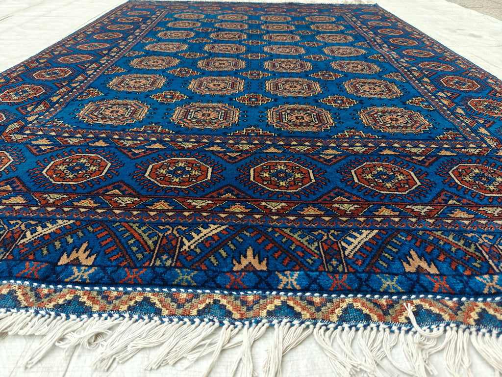 Authentic Beljik 6.7x4.5 ft - Handwoven Afghan Wool Carpet, Traditional Oriental Area Rug, Unique Home Decor, Living Room, Bedroom Rug