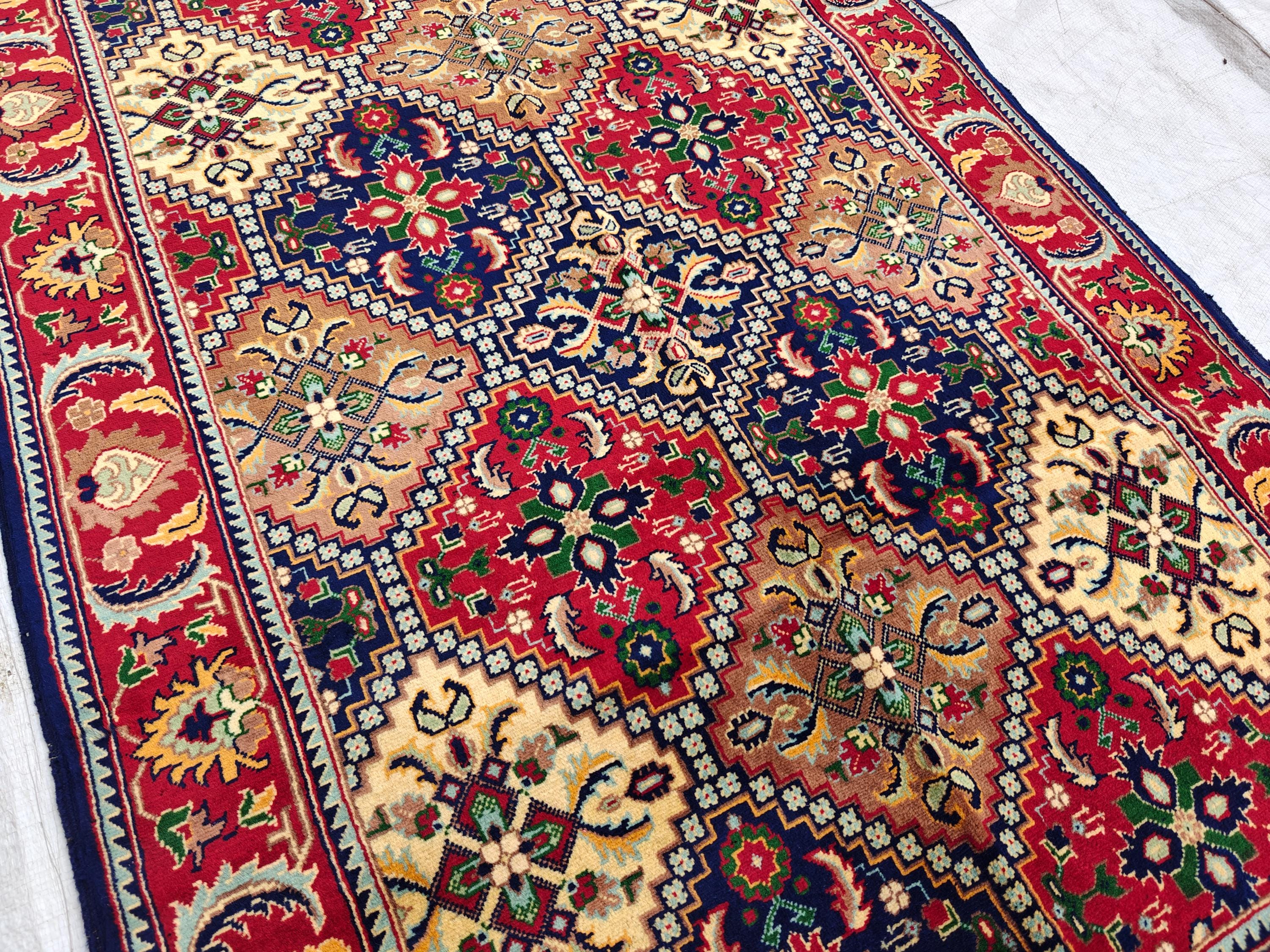 Handwoven Yousafi Beljik Rug 5x3.4 ft Authentic Afghan Wool Carpet, Elegant Oriental Area Rug, Perfect for Home Decor, Hallway Rug, Entryway