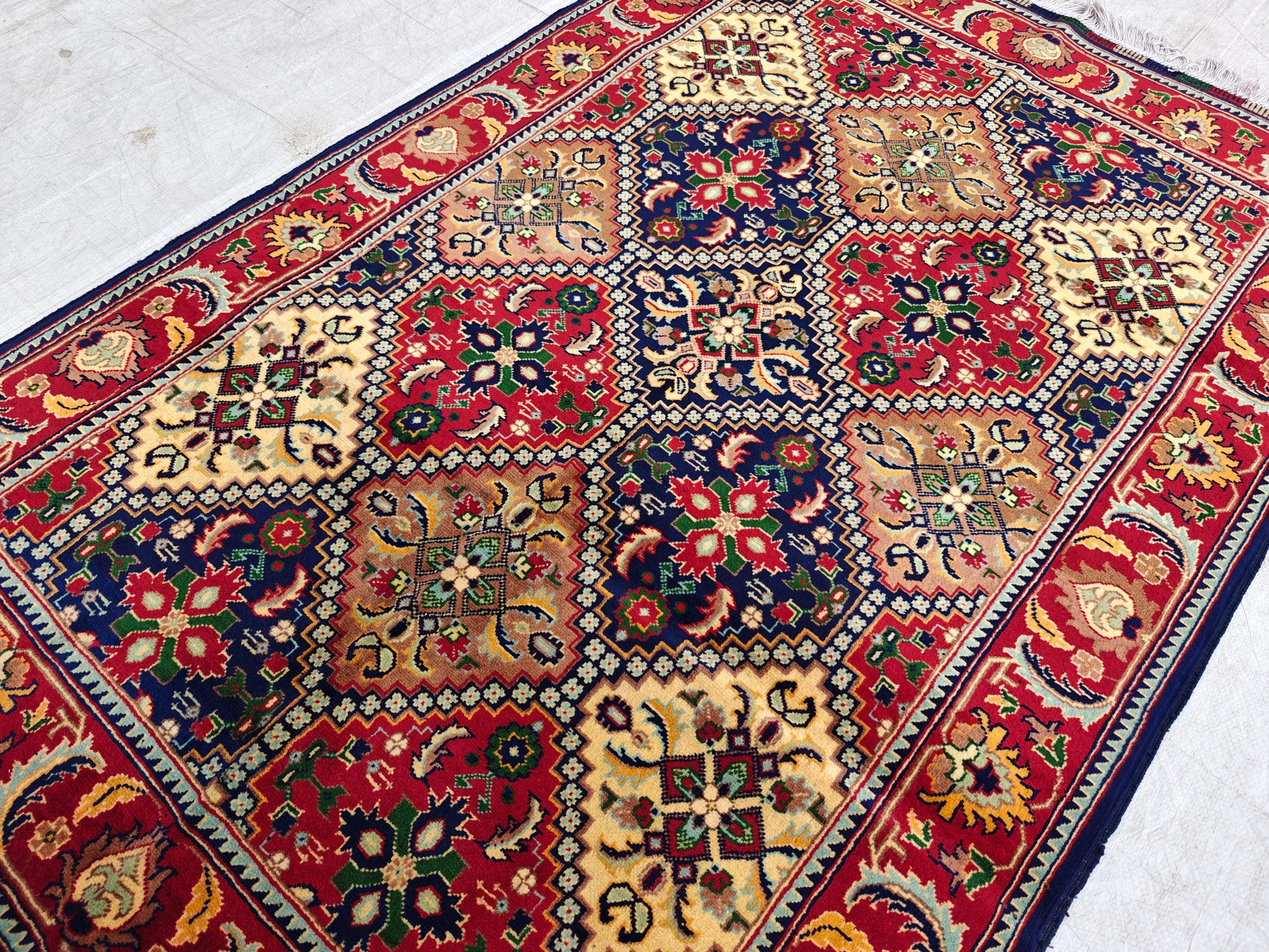 Handwoven Yousafi Beljik Rug 5x3.4 ft Authentic Afghan Wool Carpet, Elegant Oriental Area Rug, Perfect for Home Decor, Hallway Rug, Entryway