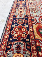 Authentic Mamluk Beljik Rug 4.8x3.4 ft - Handwoven Afghan Wool Carpet, Intricate Oriental Design, Perfect for Home Decor,