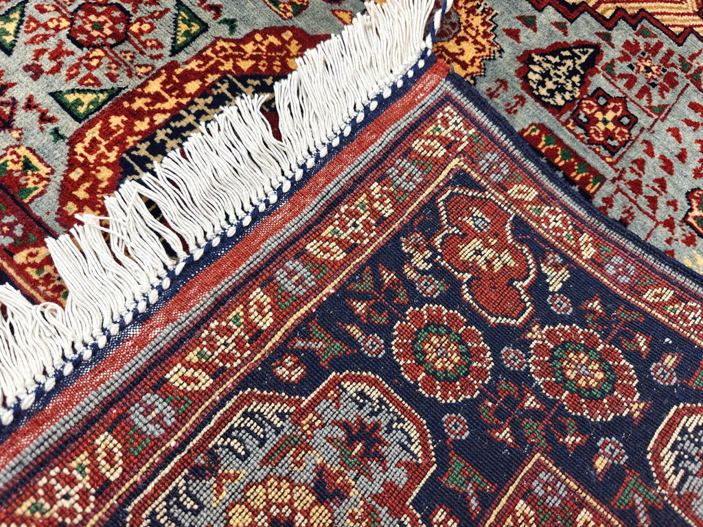 Authentic Mamluk Beljik Rug 4.8x3.4 ft - Handwoven Afghan Wool Carpet, Intricate Oriental Design, Perfect for Home Decor,