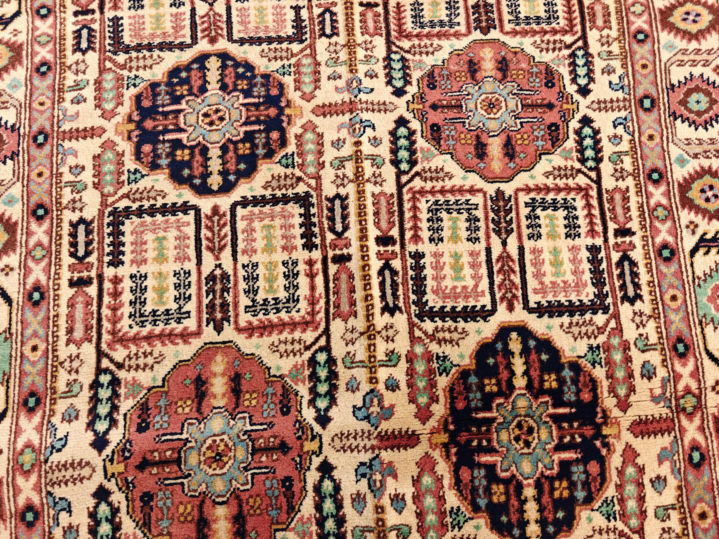 4.10x3.4 ft Handmade Beljik Gandumi Rug Authentic Afghan Wool Carpet, Traditional Oriental Design, Perfect for Home Decor, Entryway Rug"