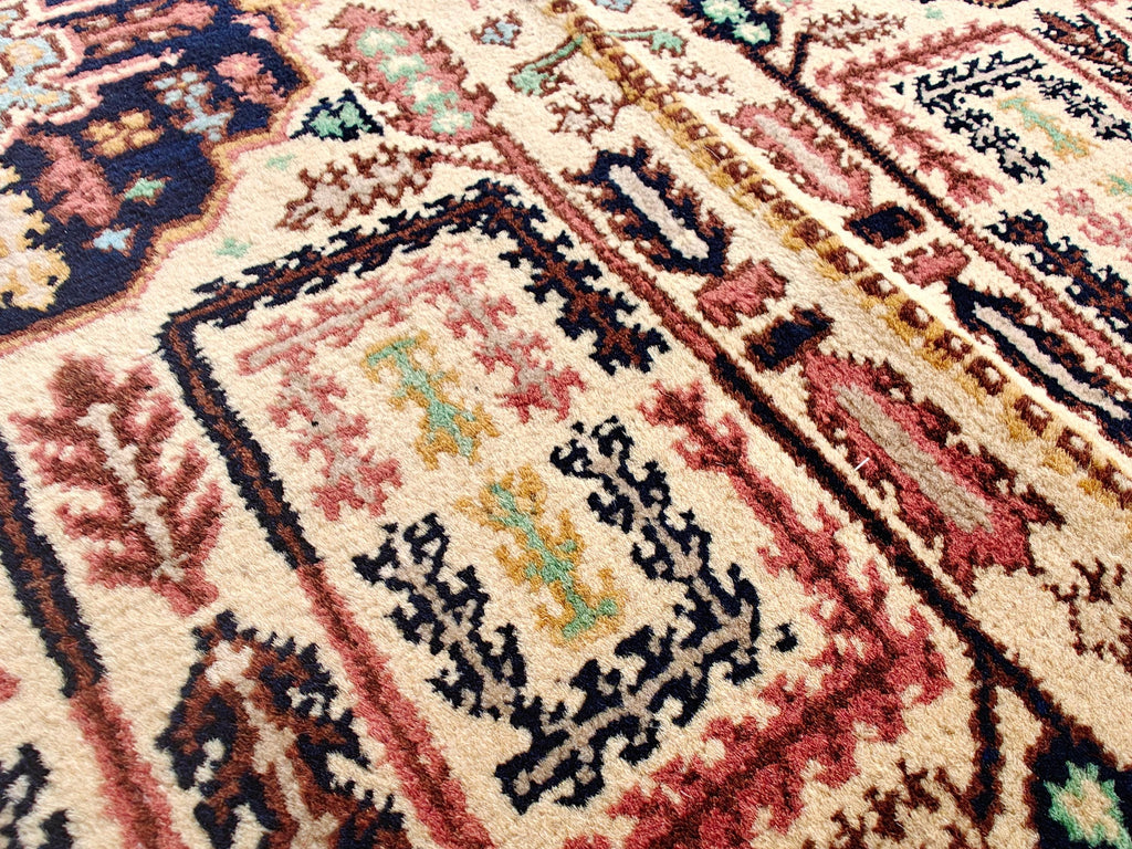 4.10x3.4 ft Handmade Beljik Gandumi Rug Authentic Afghan Wool Carpet, Traditional Oriental Design, Perfect for Home Decor, Entryway Rug"