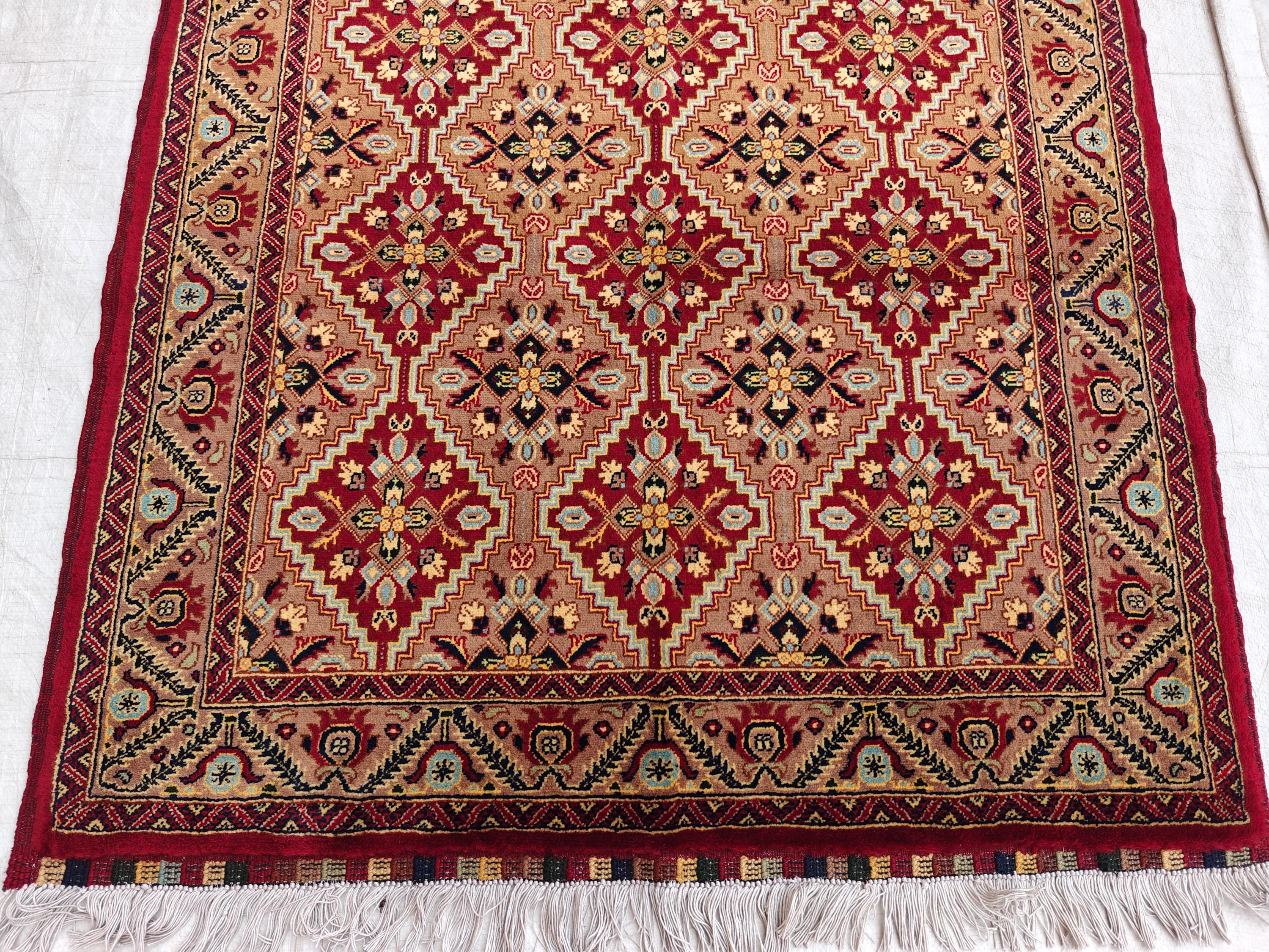 Authentic Yousafi Beljik Rug 5.5x3.6 ft - Handwoven Afghan Wool Carpet, Elegant Oriental Design, Perfect for Home Decor