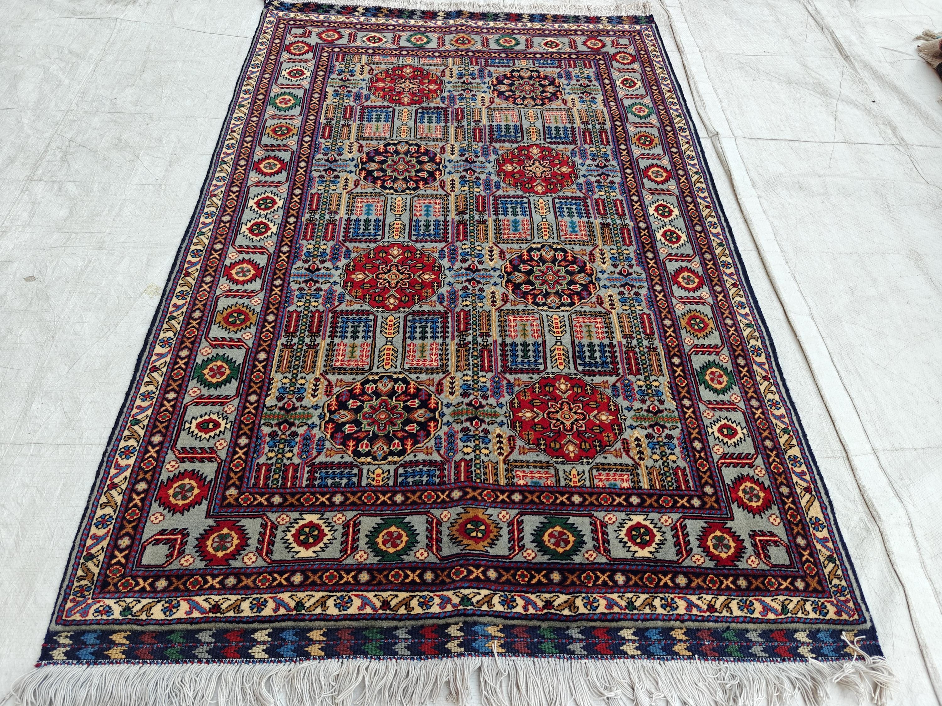 Beljik Rug 5.1x3.5 ft Authentic Handmade Afghan Tribal Wool Area Carpet | Unique Oriental Decor, Entryway Rug, Bedroom Rug, Living Room Rug