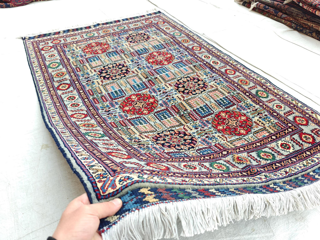 Beljik Rug 5.1x3.5 ft Authentic Handmade Afghan Tribal Wool Area Carpet | Unique Oriental Decor, Entryway Rug, Bedroom Rug, Living Room Rug