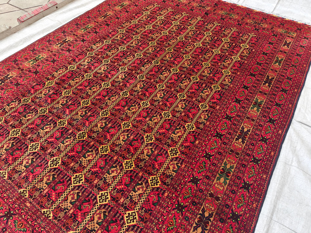 Luxurious 8x11 Large Ala Bakhmal Handwoven Persian Rug – Traditional Oriental Design in Silk and Wool, Rugs For Living Room, Bedroom Rug