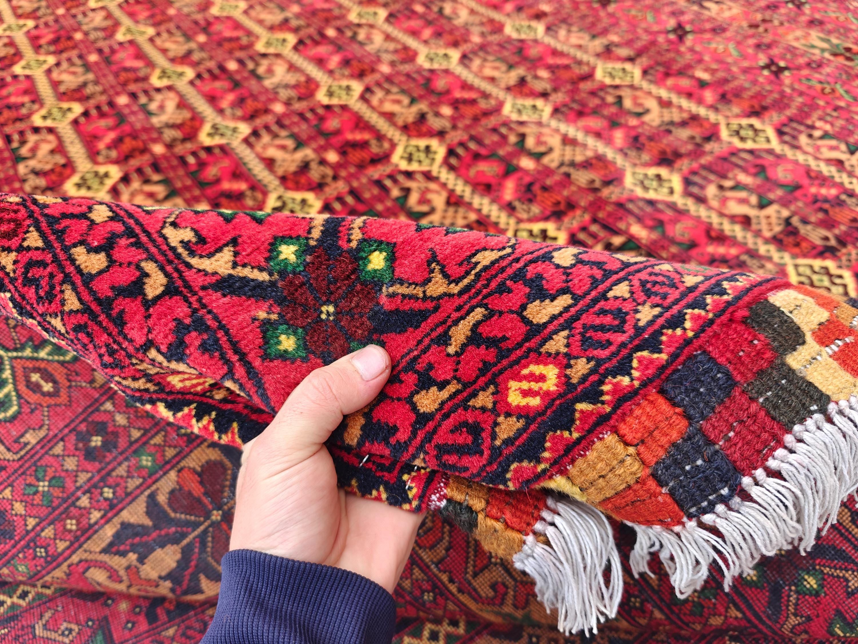 Luxurious 8x11 Large Ala Bakhmal Handwoven Persian Rug – Traditional Oriental Design in Silk and Wool, Rugs For Living Room, Bedroom Rug