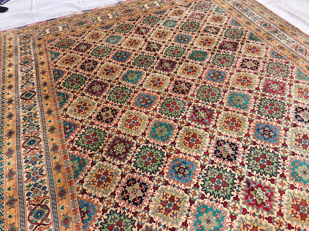 8x12 Large Elegant Sitara Naksha Rug – Handwoven Luxury Persian Design in wool, Rugs For Living Room, Bedroom Rug 11.8x8 ft