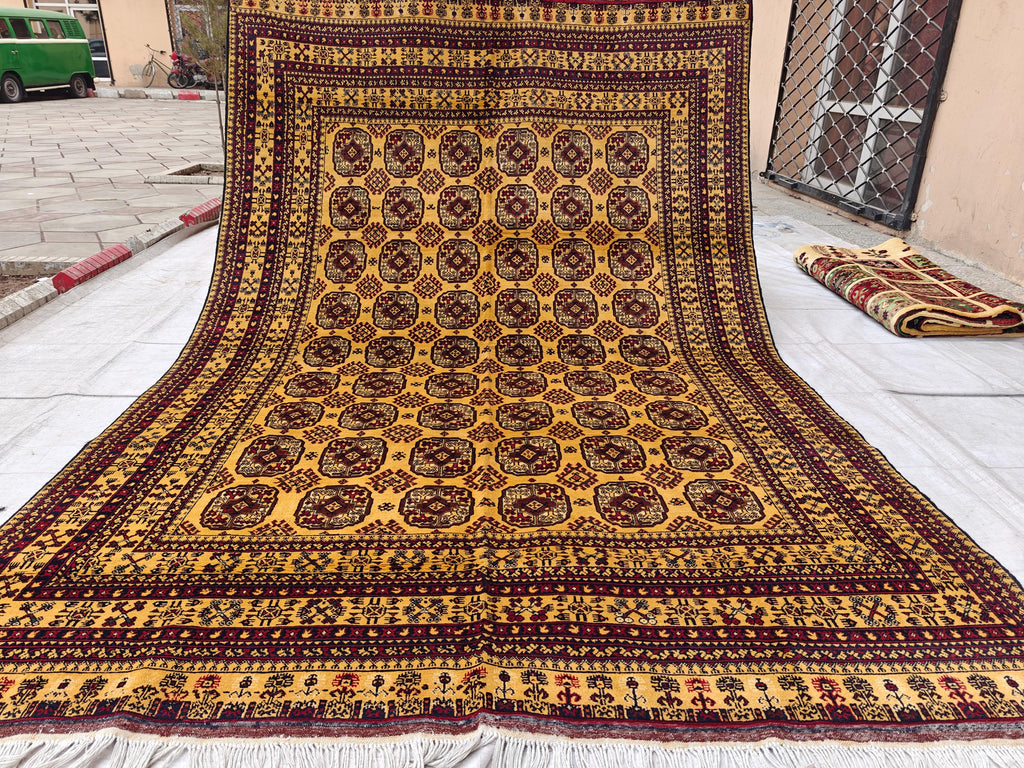 8x10 Large Luxurious Ahal Gul Handwoven Persian Rug – Traditional Oriental Design in Wool, Rugs For Living Room, Bedroom Rugs