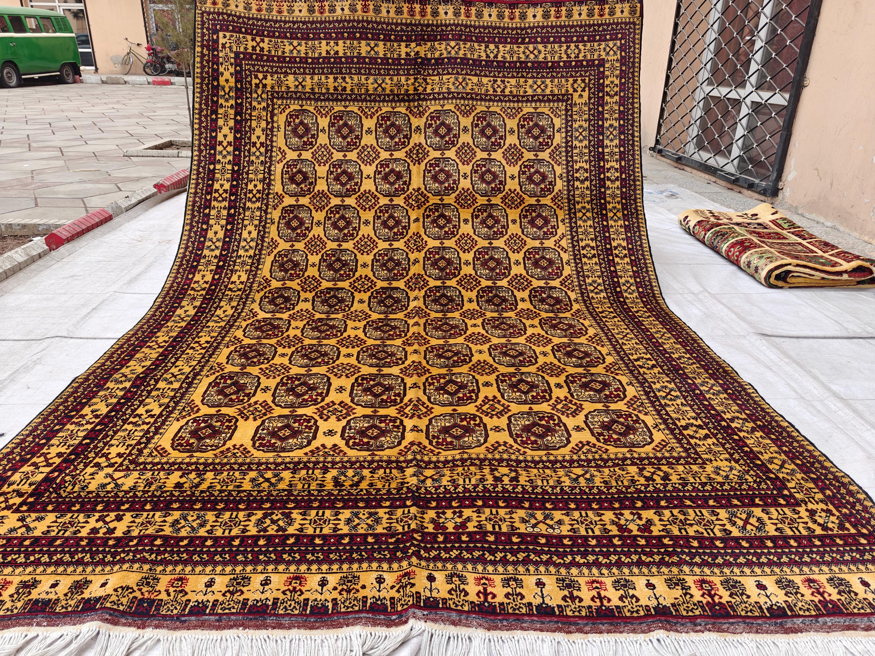 8x10 Large Luxurious Ahal Gul Handwoven Persian Rug – Traditional Oriental Design in Wool, Rugs For Living Room, Bedroom Rugs