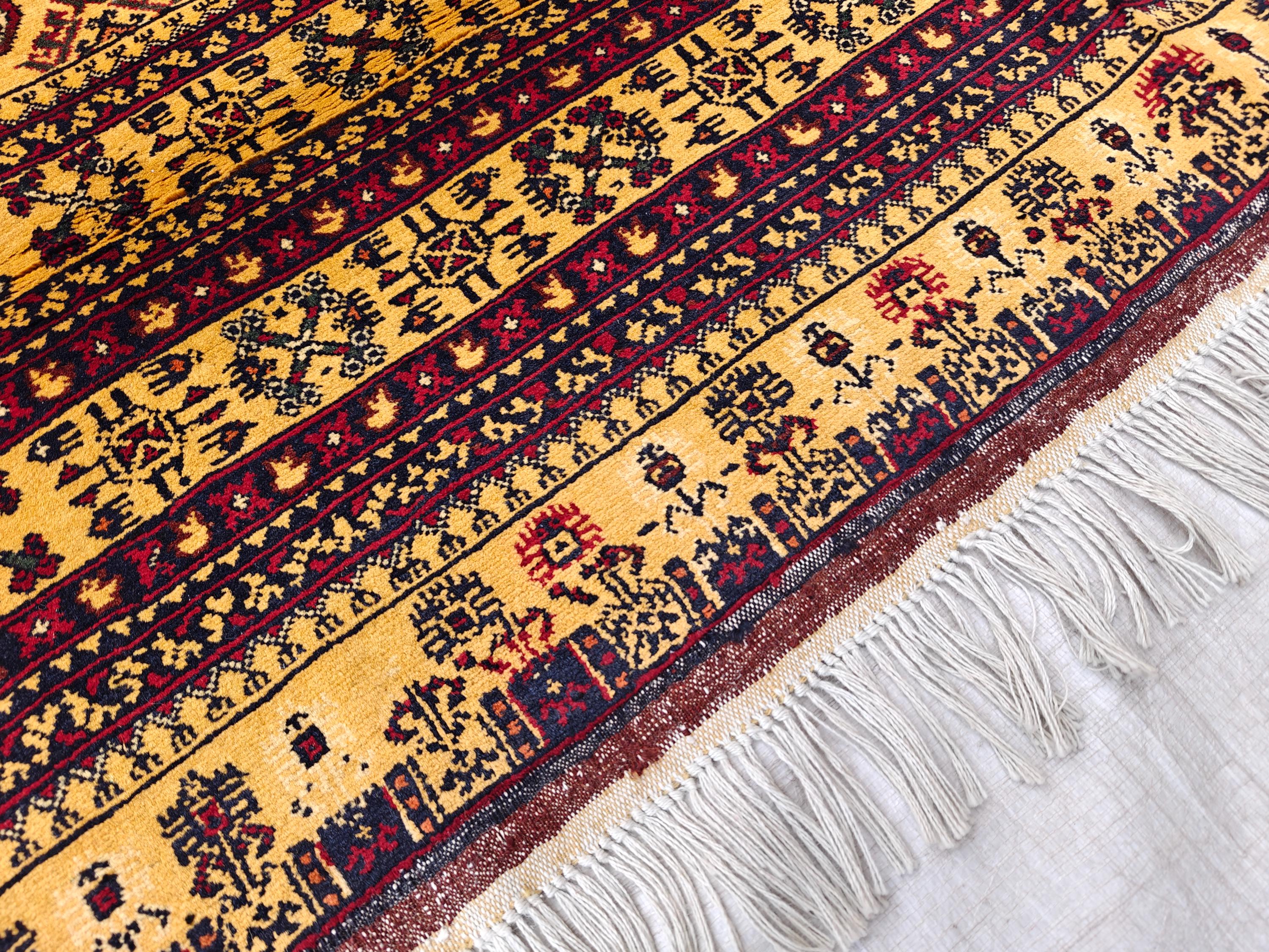8x10 Large Luxurious Ahal Gul Handwoven Persian Rug – Traditional Oriental Design in Wool, Rugs For Living Room, Bedroom Rugs