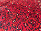 7x10 Vintage Bashiri Handmade Afghan Rug, Collectible Rug, Rugs For Living Room, Bedroom Rug, Farmhouse Rug 9.11x6.5, Medium Rug