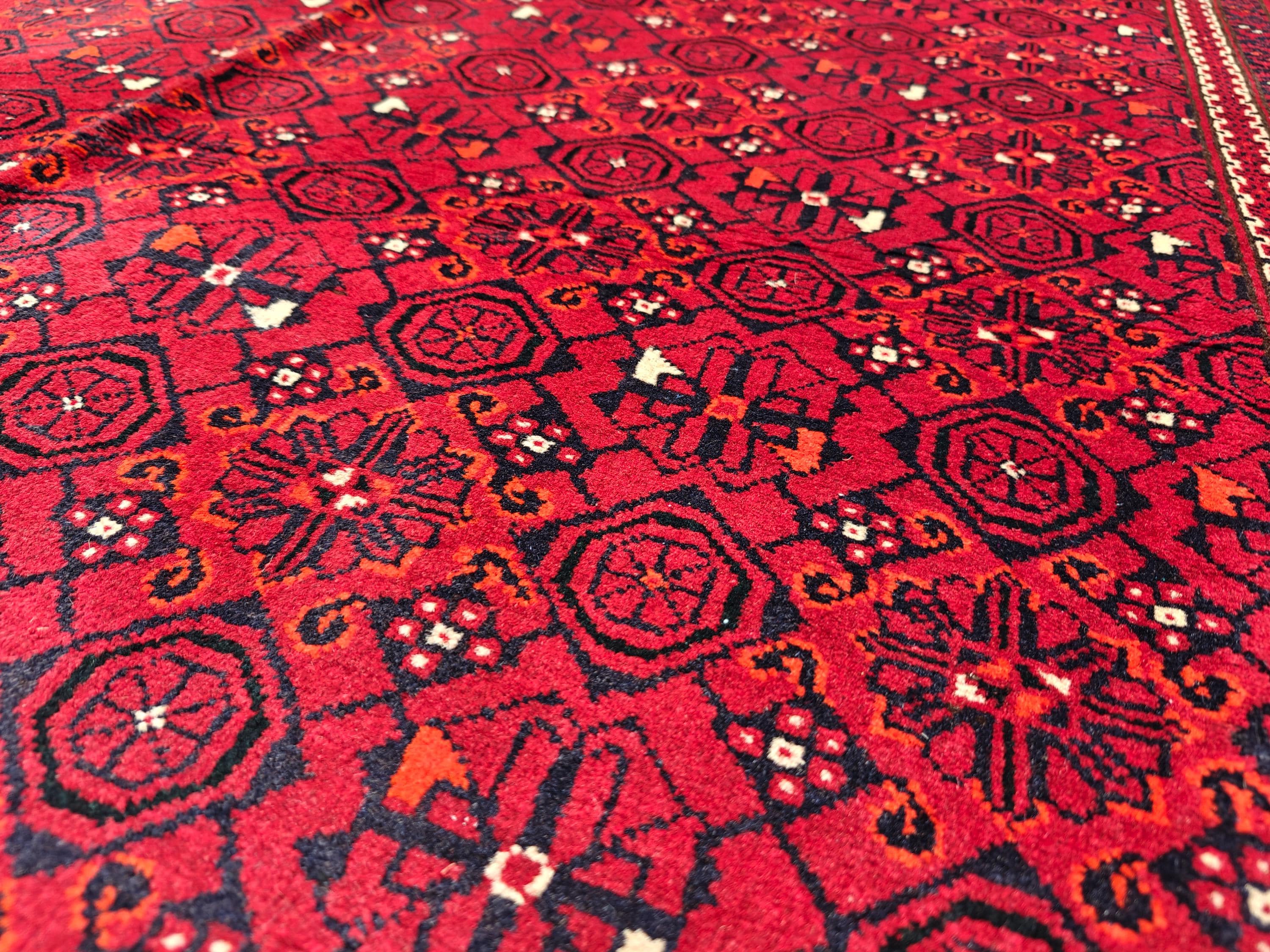 7x10 Vintage Bashiri Handmade Afghan Rug, Collectible Rug, Rugs For Living Room, Bedroom Rug, Farmhouse Rug 9.11x6.5, Medium Rug
