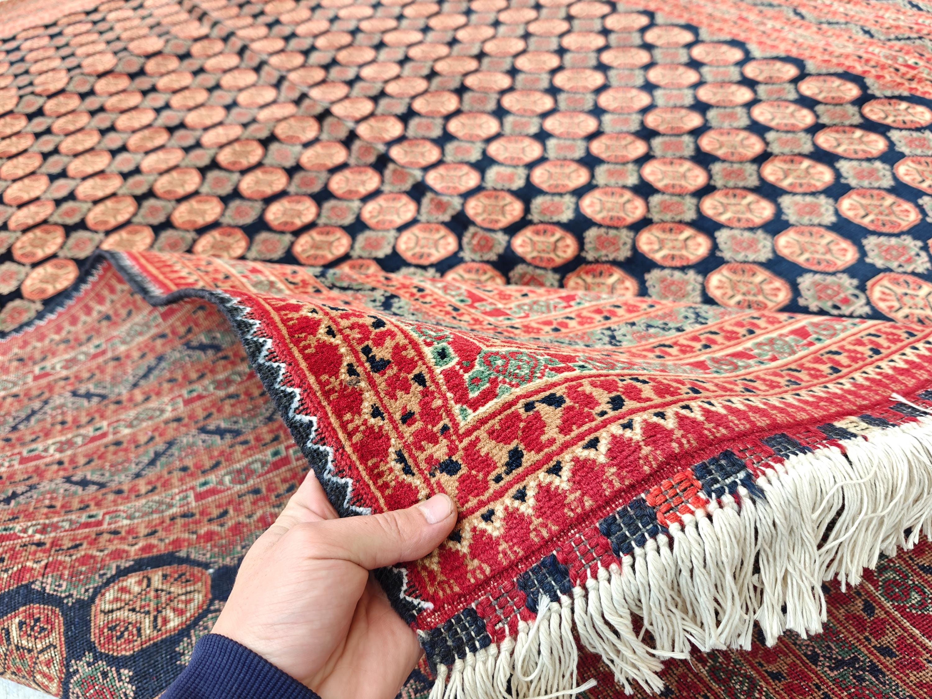 7x10 Antique Mawrai Gul Afghan Handwoven Rug, Rugs For Living Room, Bedroom Rug. Farmhouse Rug, Large Area Rug 9.9x6.6, Medium Rug