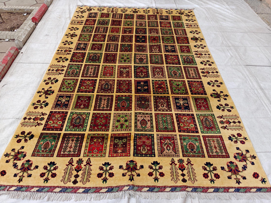 7x10 Stunning Ayni Afghan Handmade Rug, Home Decor, Rugs For Living Room, Bedroom Rug, Dining Room Rug, Large Area Rug 10.3x6.8, Large Rug