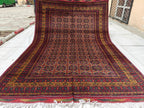 7x10 Handwoven Yousafi Afghan Rug, Boho Home Decor, Rug For Living Room, Bedroom Rug, Dining Room Rug, Rustic Decor Rug 9.11x6.8, Large Rug