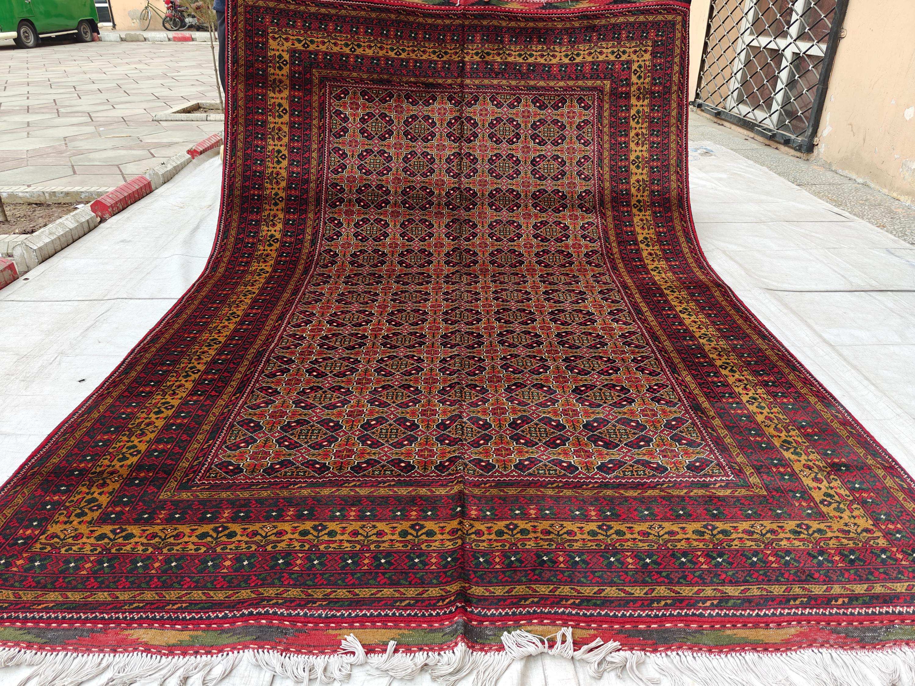 7x10 Handwoven Yousafi Afghan Rug, Boho Home Decor, Rug For Living Room, Bedroom Rug, Dining Room Rug, Rustic Decor Rug 9.11x6.8, Large Rug