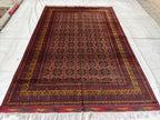 7x10 Handwoven Yousafi Afghan Rug, Boho Home Decor, Rug For Living Room, Bedroom Rug, Dining Room Rug, Rustic Decor Rug 9.11x6.8, Large Rug