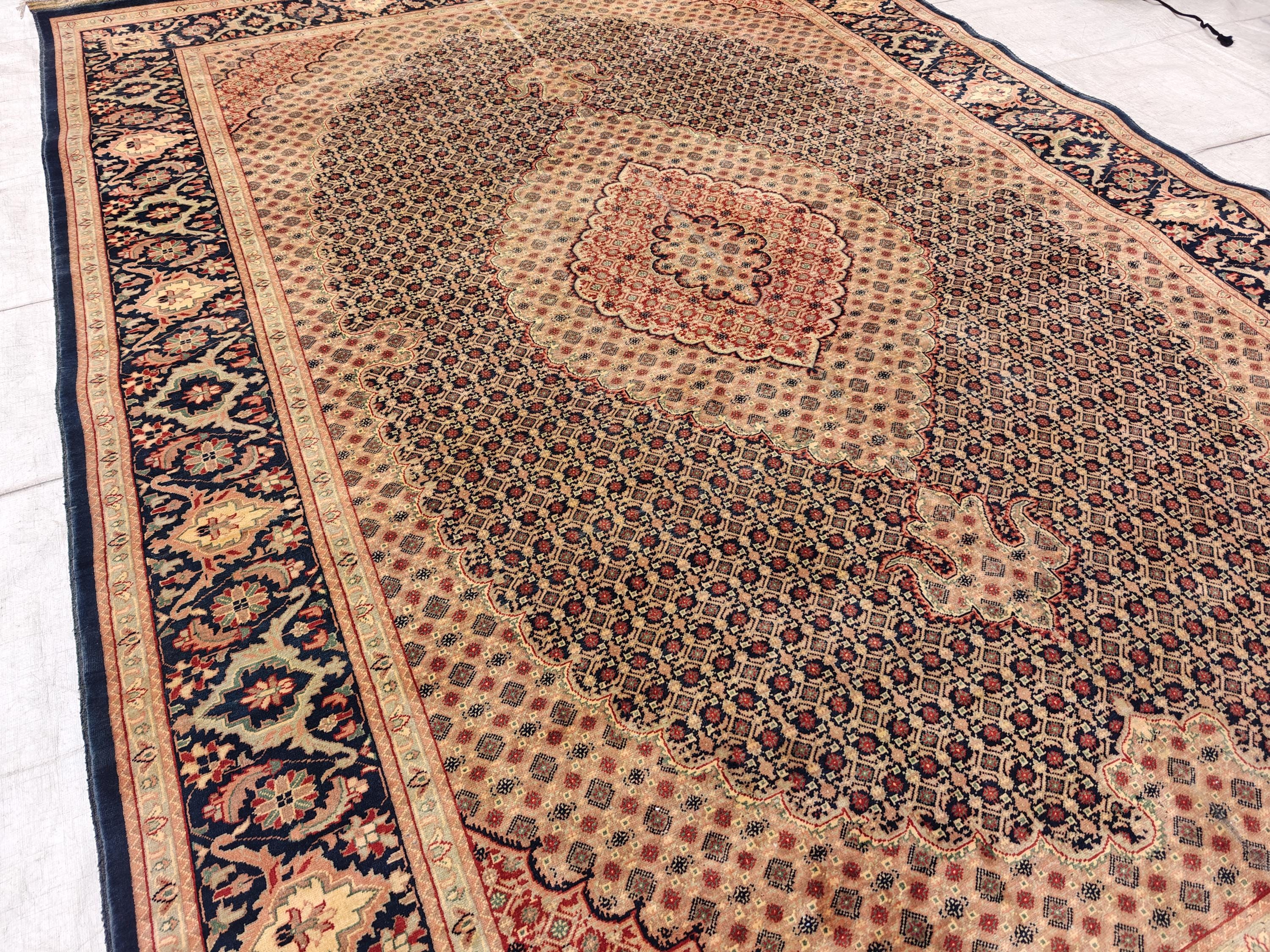 7x10 Collectible Vintage Tabriz Persian Style Rug, Boho Home Decor, Rug For Living Room, Bedroom Rug, Dining Room Rug 9.10x6.10, Medium Rug