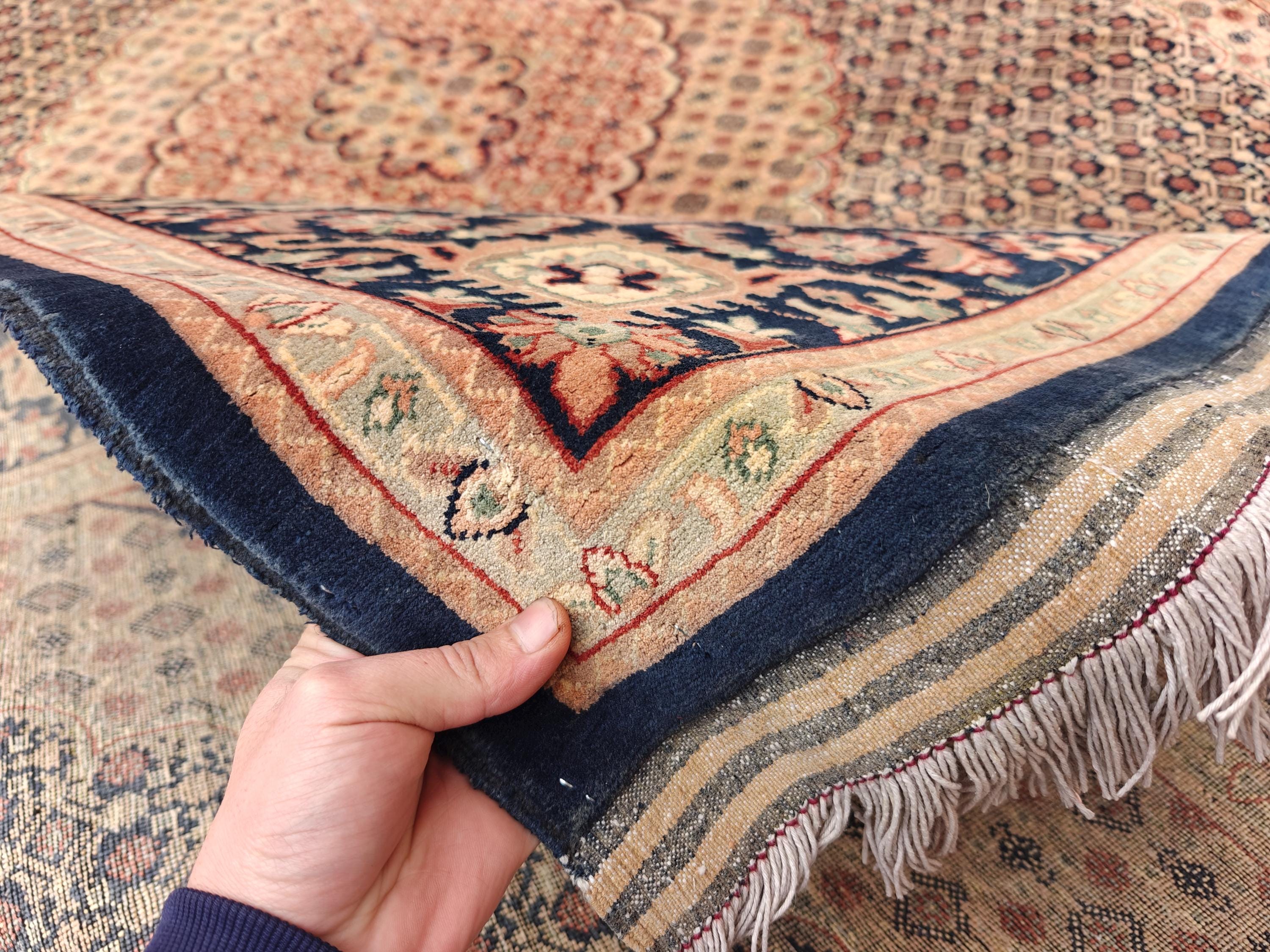 7x10 Collectible Vintage Tabriz Persian Style Rug, Boho Home Decor, Rug For Living Room, Bedroom Rug, Dining Room Rug 9.10x6.10, Medium Rug