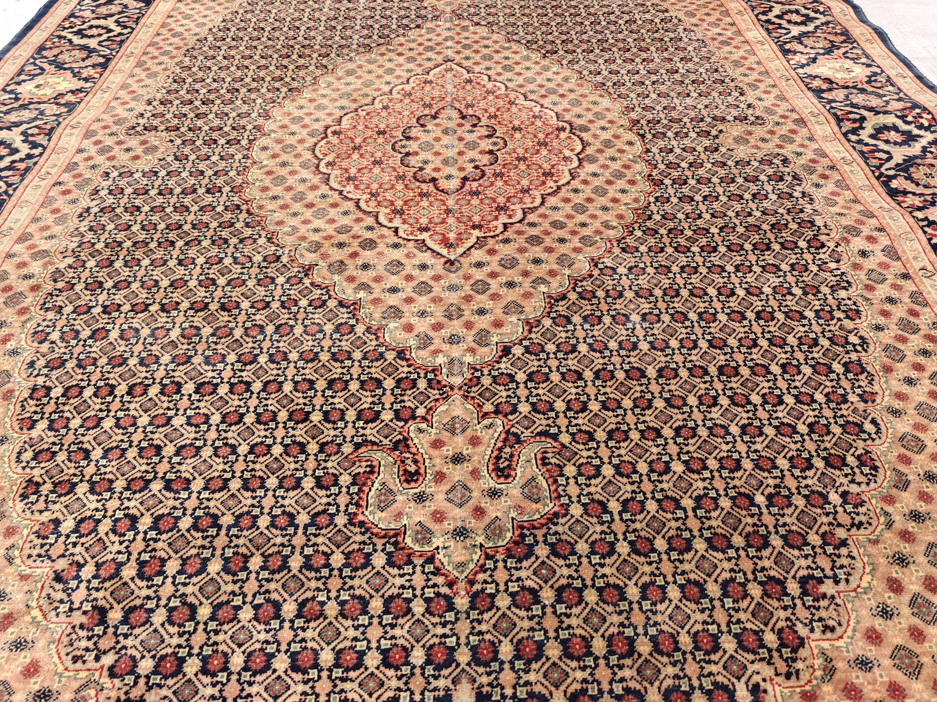 7x10 Collectible Vintage Tabriz Persian Style Rug, Boho Home Decor, Rug For Living Room, Bedroom Rug, Dining Room Rug 9.10x6.10, Medium Rug