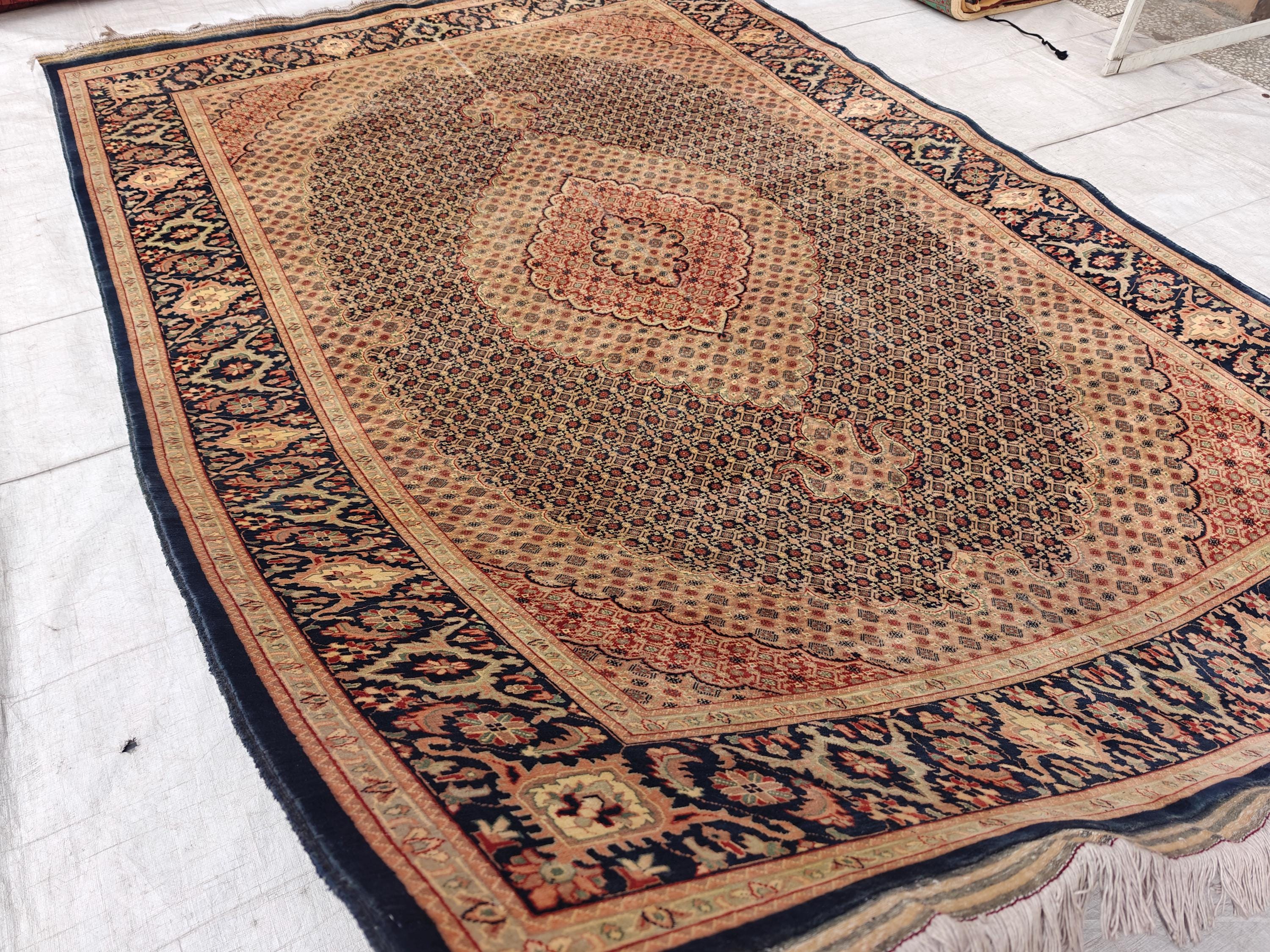 7x10 Collectible Vintage Tabriz Persian Style Rug, Boho Home Decor, Rug For Living Room, Bedroom Rug, Dining Room Rug 9.10x6.10, Medium Rug