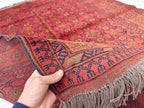 50 Year Old Vintage Bashiri Handmade Rug, Collectible Rug, Rug For Living Room, Bedroom Rugs, Farmhouse Rug, Vintage Rug 6.4x5.3, Medium Rug
