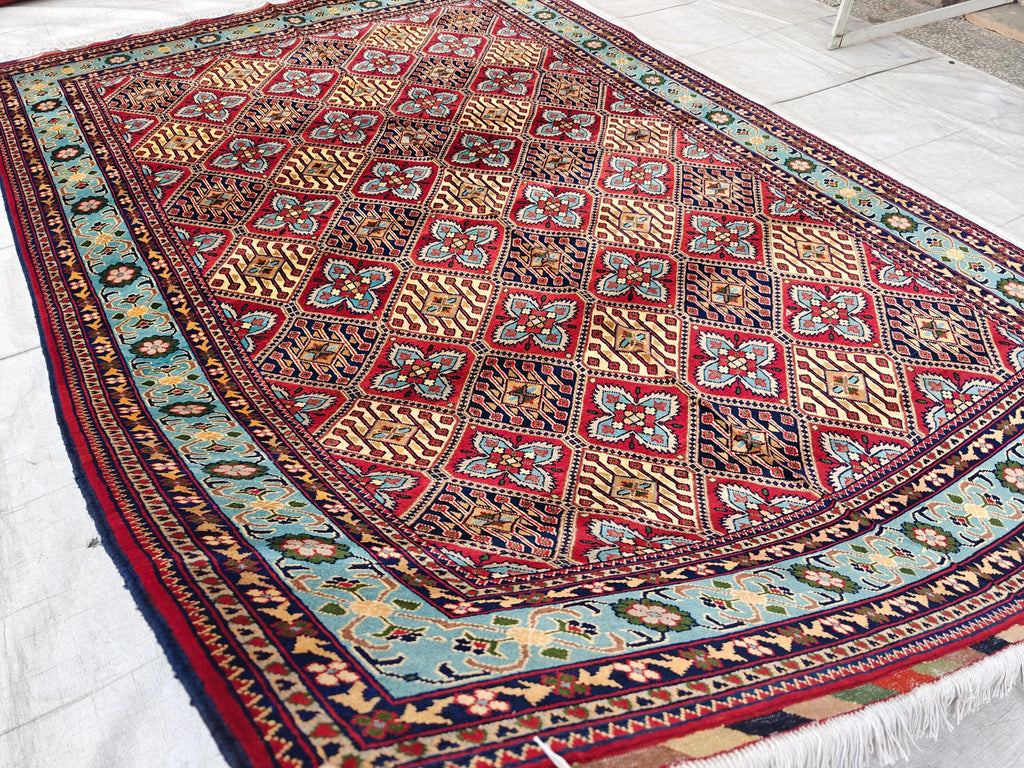 7x11 Handwoven Afghan Yousafi Tribal Rug,Colorful Area Rug, Rug For Living Room, Bedroom Rug, Kitchen n dining room Rug 10.5x7.1, Large Rug