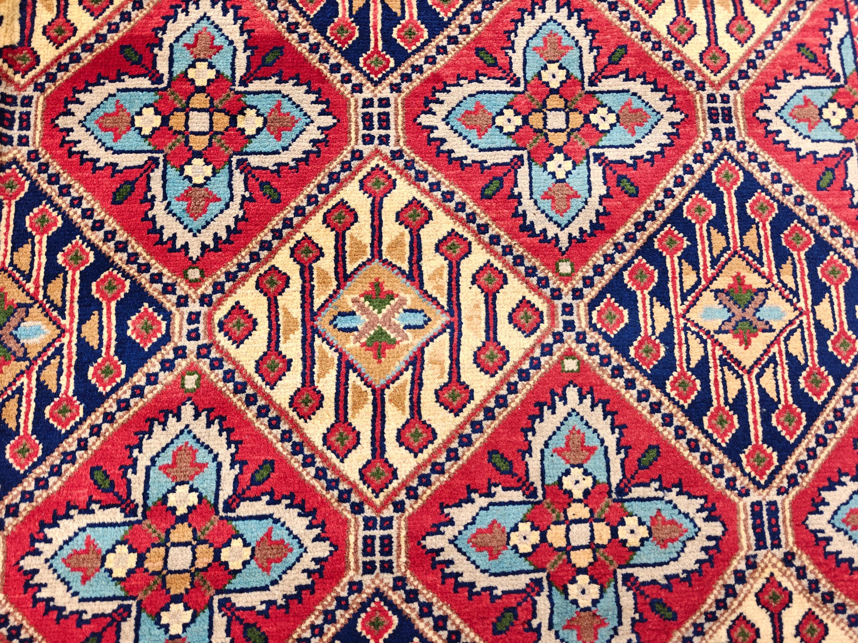 7x11 Handwoven Afghan Yousafi Tribal Rug,Colorful Area Rug, Rug For Living Room, Bedroom Rug, Kitchen n dining room Rug 10.5x7.1, Large Rug