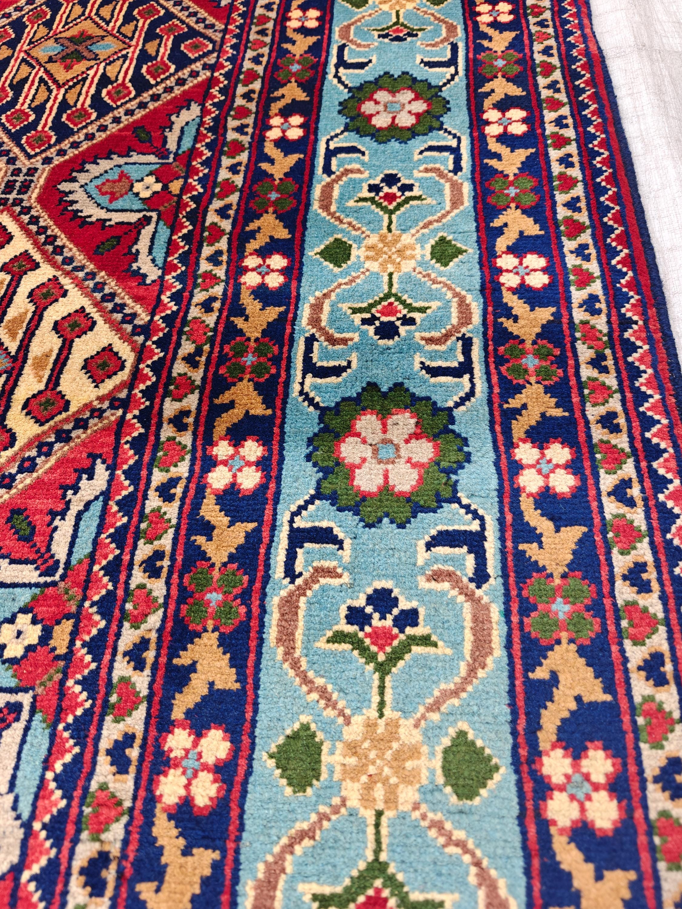 7x11 Handwoven Afghan Yousafi Tribal Rug,Colorful Area Rug, Rug For Living Room, Bedroom Rug, Kitchen n dining room Rug 10.5x7.1, Large Rug