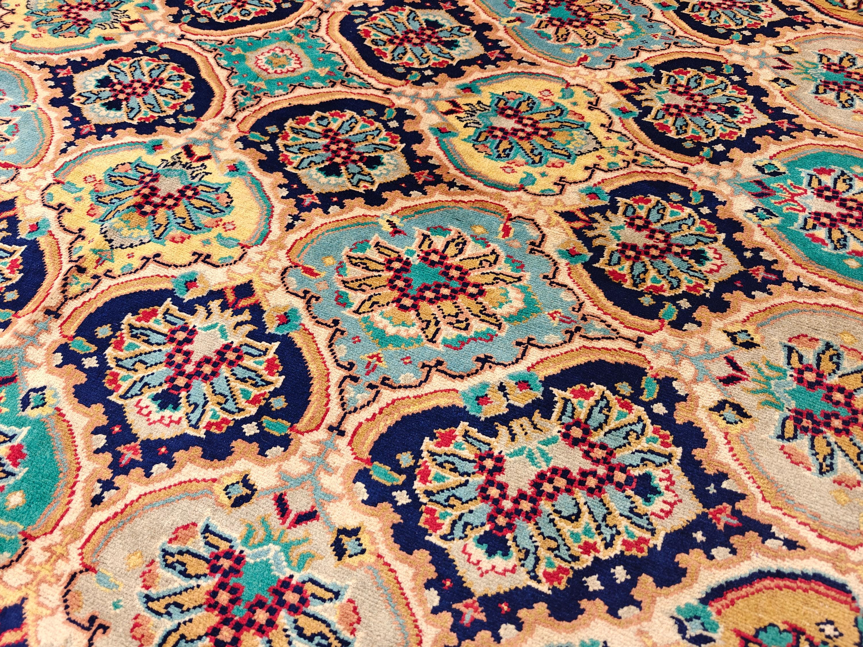 7x9 Beige and Yellow Kashi Afghan Handmade Rug, Boho Home Decor, Vintage Style Rug, Rugs For Living Room, Bedroom Rug 9.4x6.9 Medium Rug