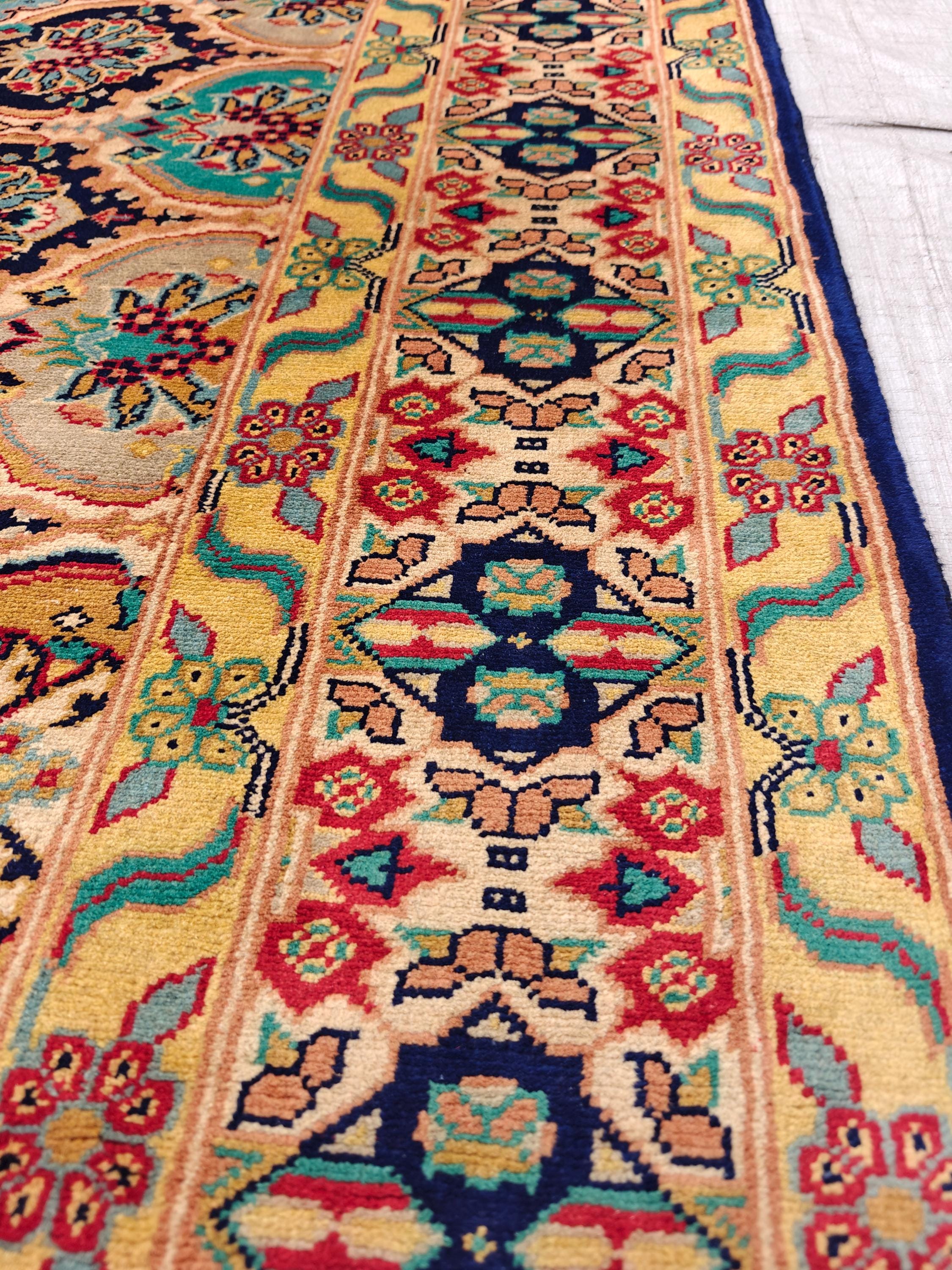 7x9 Beige and Yellow Kashi Afghan Handmade Rug, Boho Home Decor, Vintage Style Rug, Rugs For Living Room, Bedroom Rug 9.4x6.9 Medium Rug