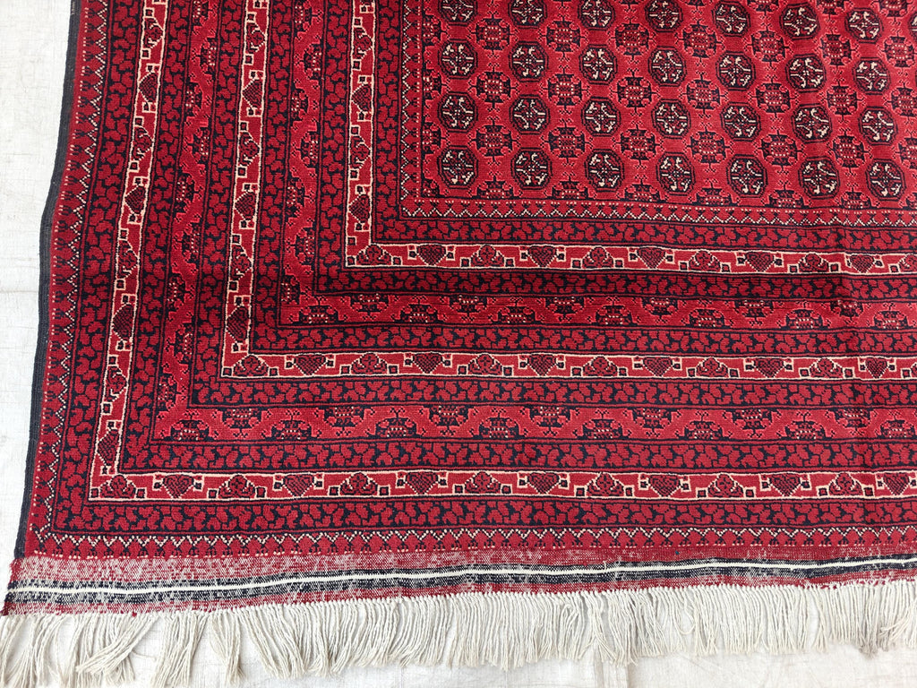 7x10 Beautiful Red Mawrai Gul Afghan Rug, Rugs For Living Room, Vintage Home Style, Bedroom Rugs, Dining Room Rugs -One of a Kind Medium Rug