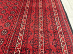 7x10 Beautiful Red Mawrai Gul Afghan Rug, Rugs For Living Room, Vintage Home Style, Bedroom Rugs, Dining Room Rugs -One of a Kind Medium Rug