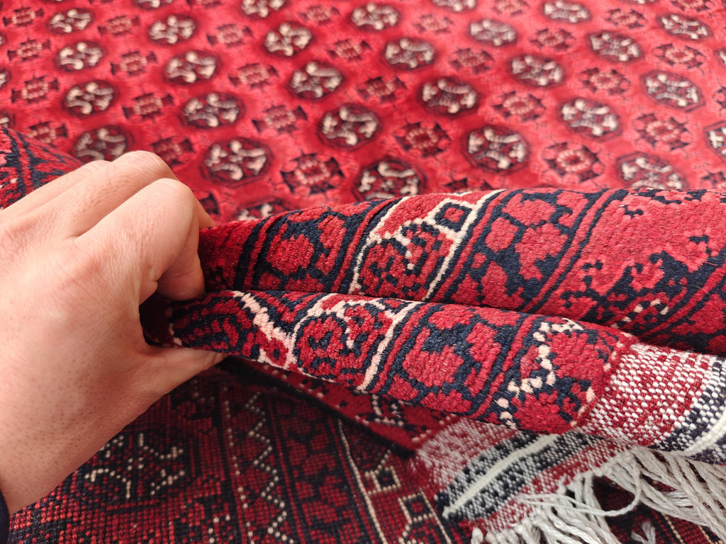 7x10 Beautiful Red Mawrai Gul Afghan Rug, Rugs For Living Room, Vintage Home Style, Bedroom Rugs, Dining Room Rugs -One of a Kind Medium Rug