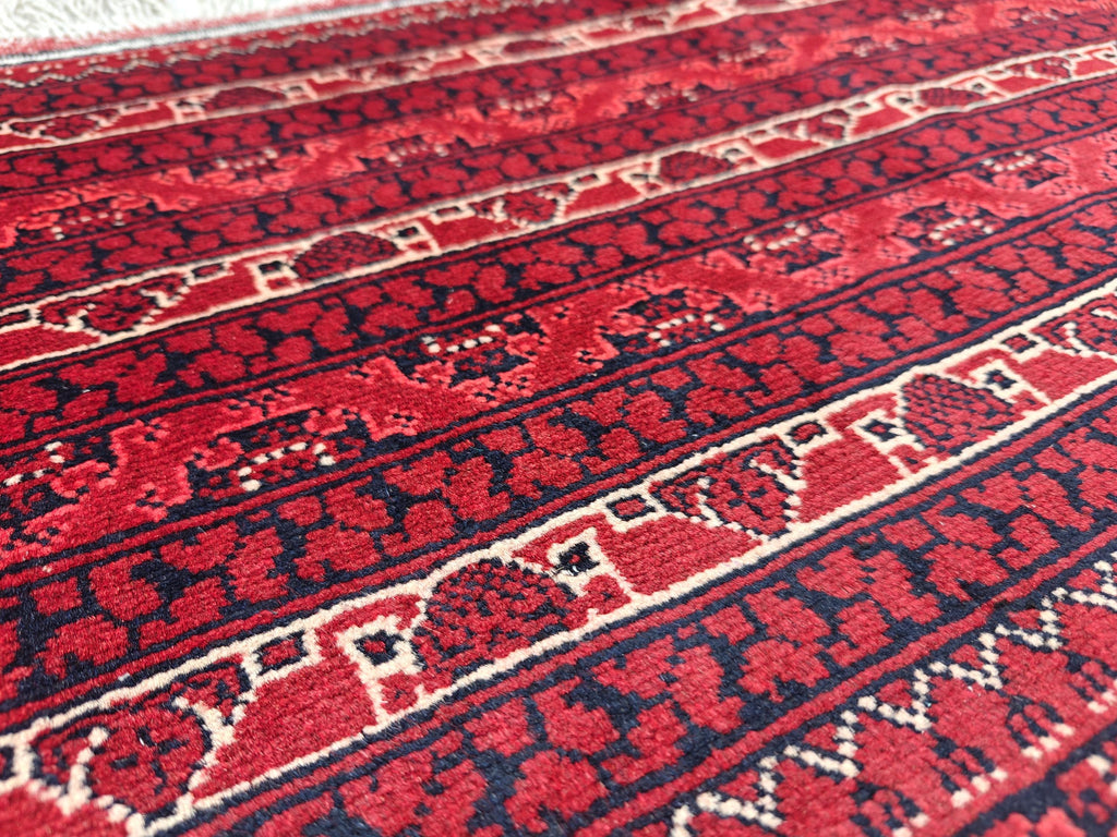 7x10 Beautiful Red Mawrai Gul Afghan Rug, Rugs For Living Room, Vintage Home Style, Bedroom Rugs, Dining Room Rugs -One of a Kind Medium Rug