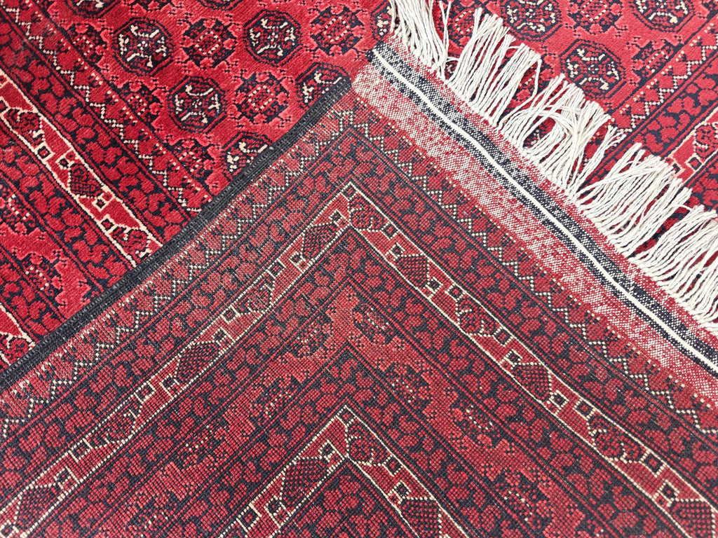 7x10 Beautiful Red Mawrai Gul Afghan Rug, Rugs For Living Room, Vintage Home Style, Bedroom Rugs, Dining Room Rugs -One of a Kind Medium Rug