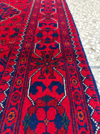 3x10 Beautiful Bukhara Afghan Handmade Runner Rug, Vintage Style Rug, Hallway Runner, Entryway Rug, Long Narrow Rug, Door Rug 9.8x2.6 Ft