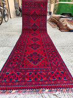 3x10 Beautiful Bukhara Afghan Handmade Runner Rug, Vintage Style Rug, Hallway Runner, Entryway Rug, Long Narrow Rug, Door Rug 9.8x2.6 Ft