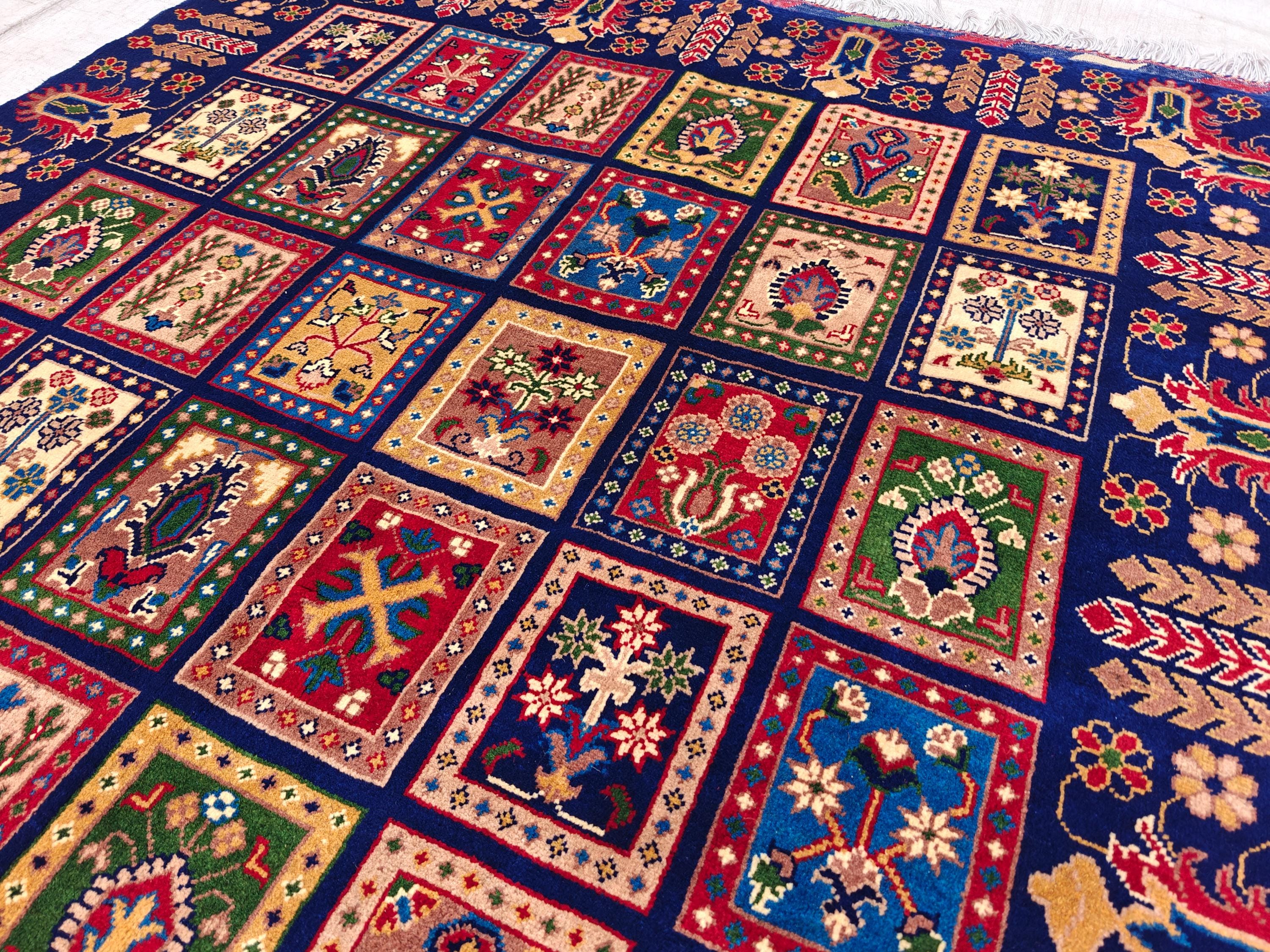 5x7 Navy Blue Afghan Handmade Ayni Rug, Vintage style Home Decor, Rug For Living Room, Bedroom Rug, Dining Room Rug, Medium Size Rug