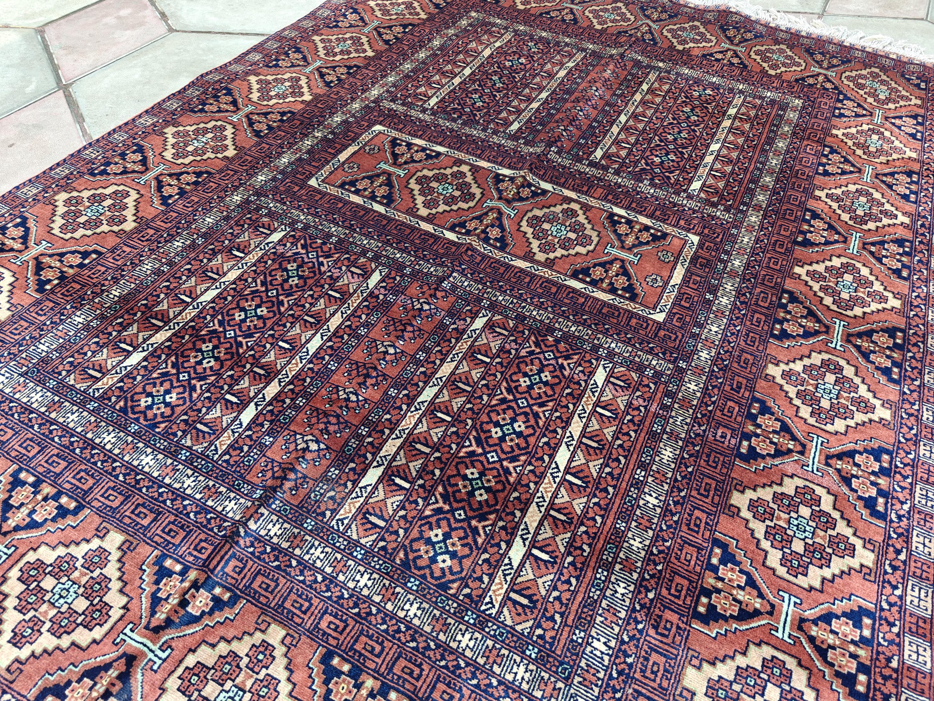 5x7 Brown Authentic Hand-Knotted Sarouk Rug Persian Vintage Wool Carpet | Luxury Area Rug for Living Room or Office, Boho Home Decor 6.5x4.9