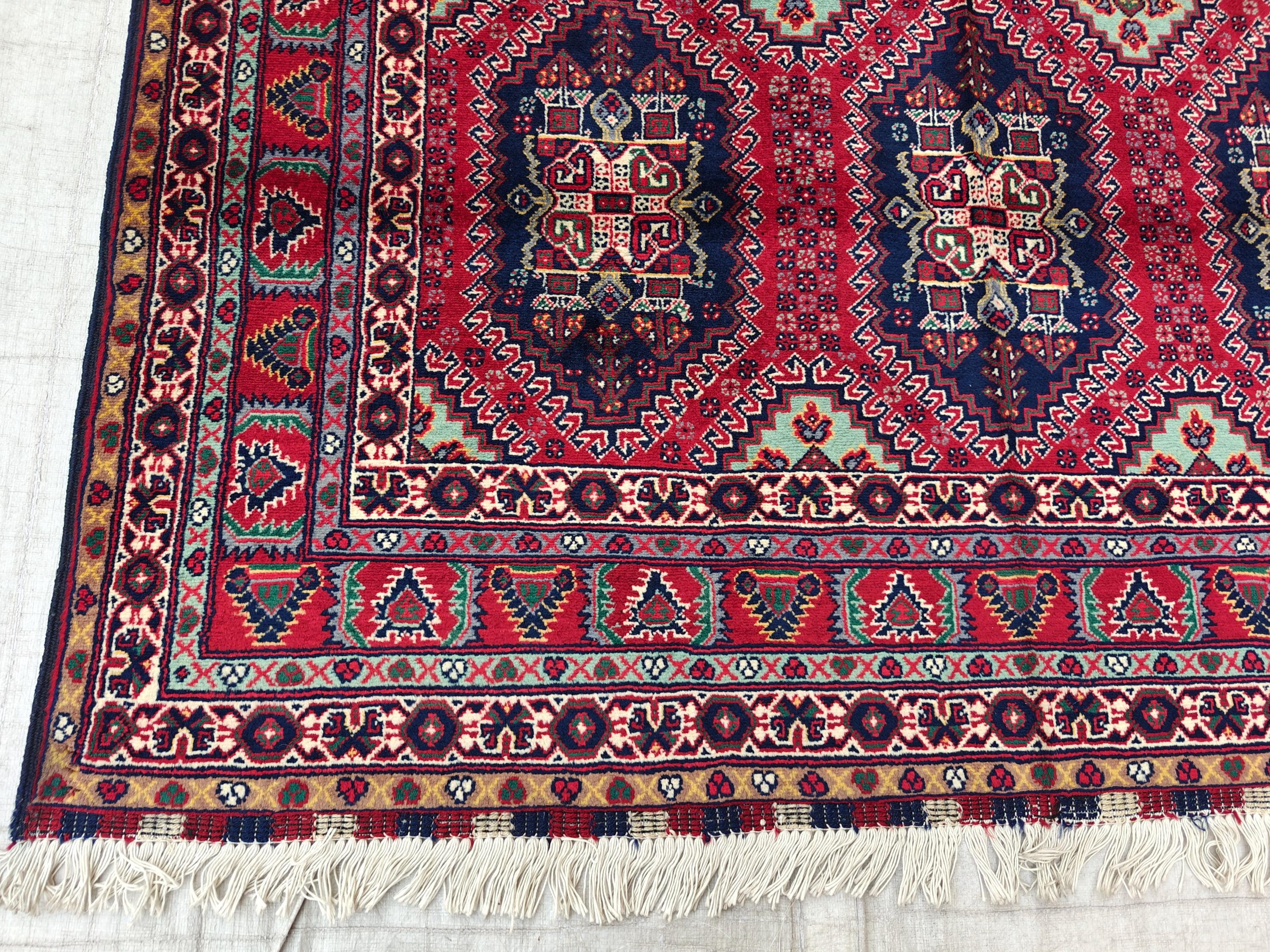 5x7 Handmade Afghan Samar Kanti Rug, Rugs For Living Room, Bedroom Rug, Vintage Style Home Decor 6.9x4.9ft, Medium Size Rug