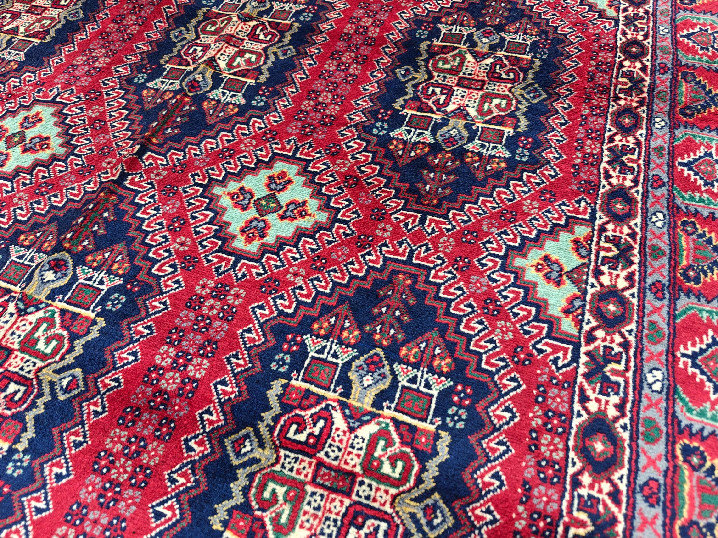 5x7 Handmade Afghan Samar Kanti Rug, Rugs For Living Room, Bedroom Rug, Vintage Style Home Decor 6.9x4.9ft, Medium Size Rug