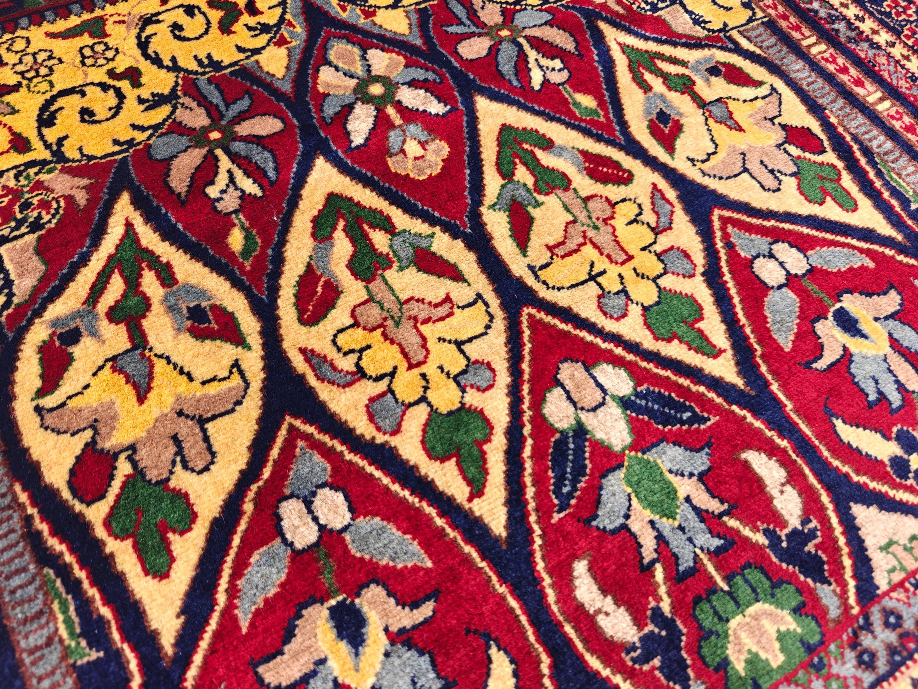 4.9x2.11 ft Vintage Belgian Prayer Mat Handwoven Wool Rug, Islamic Prayer Carpet, Small Area Rug for Home Decor”