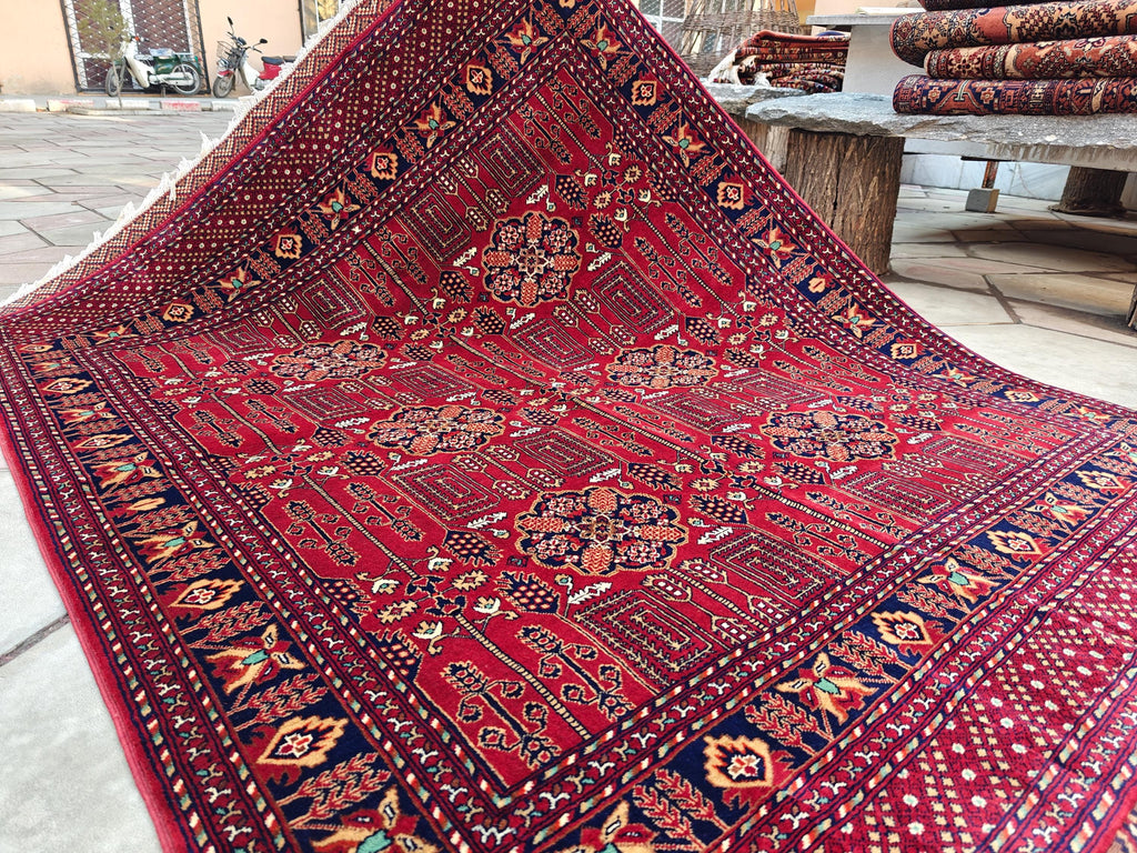 7x5 Authentic Hand-Knotted Rug | Persian Vintage Wool Carpet | Luxury Area Rug for Living Room or Office, Bedroom Rug, 6.5x4.9 ft