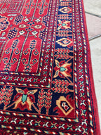 7x5 Authentic Hand-Knotted Rug | Persian Vintage Wool Carpet | Luxury Area Rug for Living Room or Office, Bedroom Rug, 6.5x4.9 ft