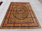 5x7 Antique Beljik Tabriz Handmade Rug, Rugs For Living Room, Bedroom Rug, Office Rug, Vintage Style Home Decor 6.9x5.1 Ft, Medium Size Rug